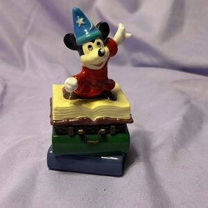 Mickey Mouse Sorcerer Figurine on Books